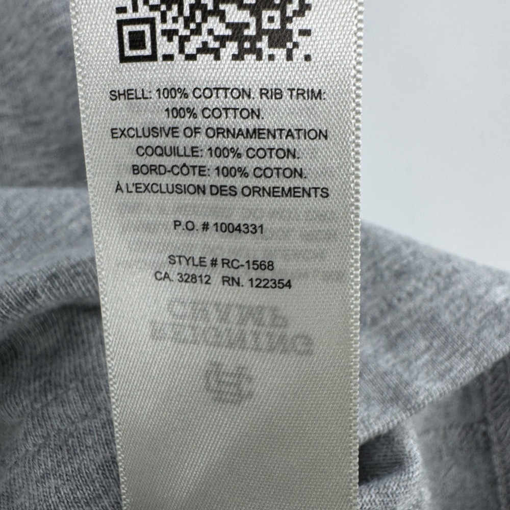 Reigning Champ Mens RC1568 Grey Cotton Short Sleeve Crew Neck T-Shirt Size Large - Picture 5 of 7